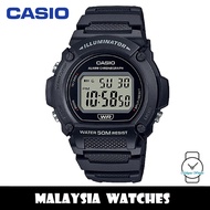 (100% Original) Casio W-219H-1A Classic Youth Digital Black Resin Watch W219H W219H-1A W-219H-1AV W-