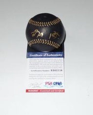 (記得小舖)MLB 洛杉磯道奇 廣島鯉魚 前田健太 日本巨投 親筆簽名黑球金筆含認證 超稀有富收藏性