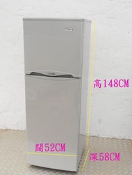 可收信用卡『 小型冰箱 148CM高 // 雙門雪櫃 無霜冰箱 WHIRLPOOL 二手電器 ** 傢俬 (( 貨到付款 ))