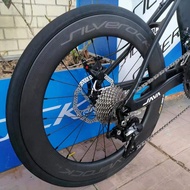 SILVEROCK SR50-HUB002 Bladed Carbon Wheels 451 20" 1 1/8" 22in 406 Disc Brake 50mm Clincher Aero Str