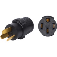 ONETAK NEMA 10-50P ke 14-50R 120V/240V Kompak 50 Amp 3 Prong Male Plug ke 50 Amp 4 Prong Female Rece