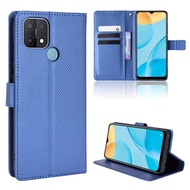 OPPO A15 Casing Flip Phone Holder Stand OPPO A15s Case Wallet PU Leather Back Cover