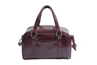 Bowling Shoulder Bag - Structured Top-Handle Purse for Women