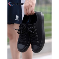 Feiyue All Black Canvas Shoes - Unisex Casual Sport Sneakers