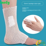 LANFY Elastic Net Tubular Bandage, Polyester Breathable Mesh Bandage, Tubing Tubular Gauze Fix White