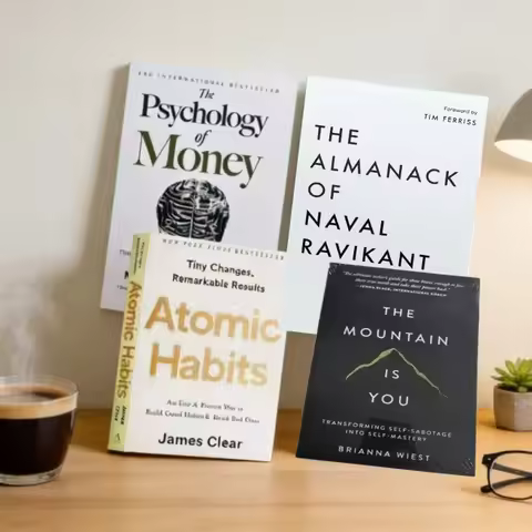 4 Best Books TheNabal Collection/Atomic Habit/Money Psychology/You are your own mountain Enhancement