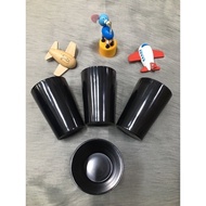 25 Fataco Black Plastic Cups, Drinking Cups, High Quality Melamine Plastic Iced Tea Cups, Thick Mta-