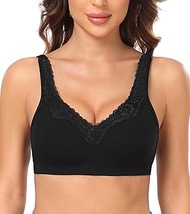 Cotton Bra Full Sonic Mimimizer Bra Size Sizes (Black, 85F), black, 38DDD