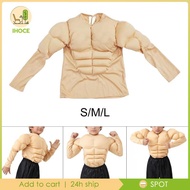 [Ihoce] Kids Muscle Shirt Costumes for Boy Casual Realistic 3D Fancy Dress Body Builder