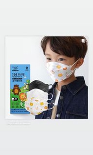 💜韓國 Puremate KF94 小童口罩  10個 (獨立包裝) 動物圖案 $52