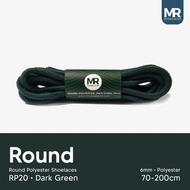 HIJAU Original MR Shoelaces RP20 Dark Green Round Shoelaces Big 6mm Shoelaces 90cm 100cm 120cm 150cm