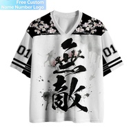 2026 New Jersey Sports Short Sleeved Jersey, V-neck Short Sleeved Jersey, Y2K Sports Fashion 3D Prin