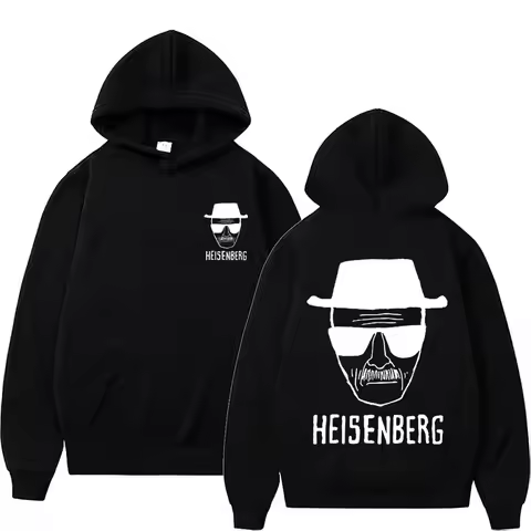Breaking Bad Walter White Heisenberg Double Sided Printed Hoodie Men Women Vintage Oversized Rock Ho