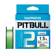 SHIMANO PITBULL X12 Braided Line PE 36.2lb 200m Lime Green