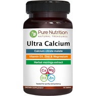 Pure Nutrition Ultra Calcium 1000mg with VIT D3 + K2 | 90 Tab | Highly absorbable Calcium Supplement