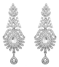 Touchstone Indian Bollywood Studded Style Stunning Tiny Round Big Oval Shape Rhinestone Designer Jew