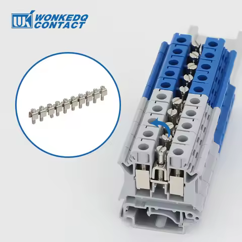 1Pc FBI10-10 Wiring Jumpers For UK10N UK10 Wire Strip Connector FBI 10-10 DIN Rail UK Terminal Block