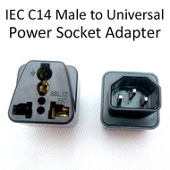 Hytec IEC C14 C13 Male to Universal UK US Socket UPS Power Adapter Converter