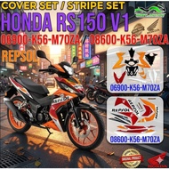 100% ORIGINAL HONDA RS150 V1 / RS150R / RS 150 COVERSET COVER SET / STRIPE SET REPSOL 06900-K56-M70Z