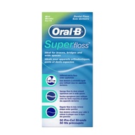 Oral-B   Super Floss waxed mint ไหมขัดฟัน มินท์ 1 กล่อง(ปริมาณสุทธิ50เส้น)