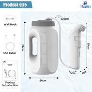 แบบพกพา Bidet ไฟฟ้าสําหรับสุขอนามัยส่วนบุคคลทําความสะอาด 2.0L Jet สเปรย์สําหรับห้องน้ําและเดินป่ากลา