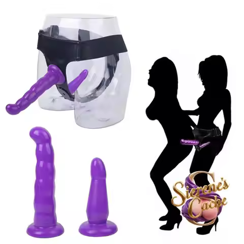 SCStrap On Realistic Double Dildo Female Chastity Belt Men Women Gay Dildos Strapon Harness Belt Adu