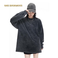 Oversized Acid Wash Unisex Long Sleeve Shirt 230GSM Cotton