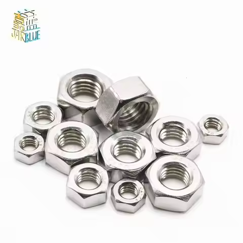 1/50/100pcs A2 304 Stainless Steel Hex Hexagon Nut for M1 M1.2 M1.4 M1.6 M2 M2.5 M3 M4 M5 M6 M8 M10 