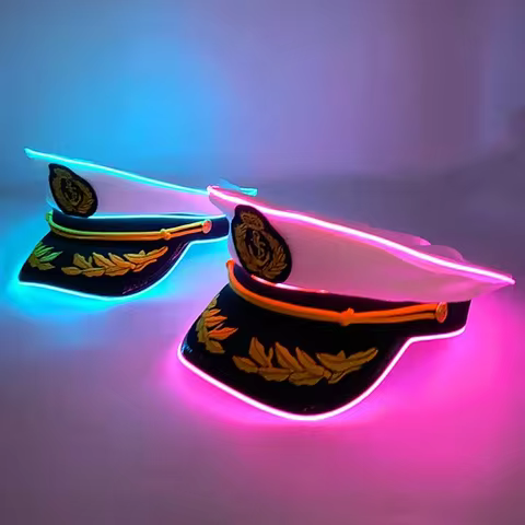 Pilot'S Hat Captain Navy Cap Performance Yacht Caps Navy Capglowing Hatstageperformancepilot'S Hat F