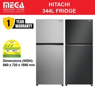 HITACHI HRTN6379SXSG / HRTN6379SBBKSG 344L 2-DOOR FRIDGE (3 TICKS)