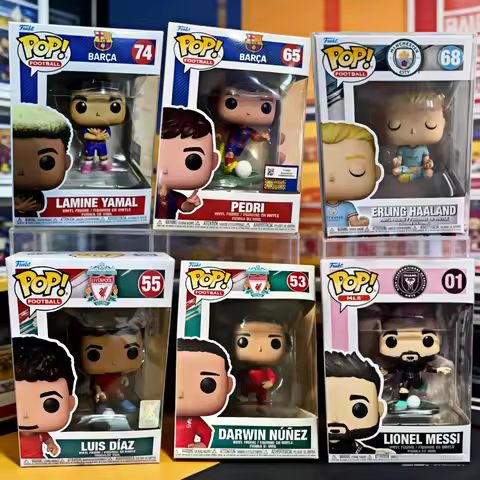 Funko POP Football Star Series Messi Haaland Yamal Luis Díaz Darwin Núñez Pedri Figurine Collectible