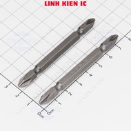 [2 Pieces]- PH2 Screwdriver Bit 2 Cross Bake Heads 6.3mm Length 75mm Linhkien IC