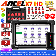 Ancel X7 HD 12V 24V รถบรรทุก Obd2 Scanner Full system สแกนเนอร์เครื่องมือวิเคราะห์รูปแบบพร้อม40ฟังก์