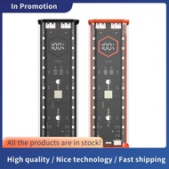 21700 DIY Power Bank Case Supports 4x21700 Batteries PD20W Powerbank Case LED Screen Transparent Bat