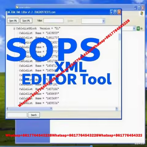 SOPS XML EDITOR Tool with Keygen File for Encryotor Decryptor +XML Editor+video for Truck and Heavy 