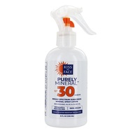 Kiss My Face Purely Mineral Sun Spray Sunscreen Lotion SPF 30 Sunblock Aloe and Olive Oil 8 oz