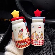 Star Cup 316 Stainless Steel Thermos Cup High-value Handle Straw Cup Tea Water Separation Cartoon Ha