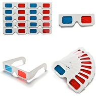 100 Pairs 3D Cardboard Glasses Universal Anaglyph 3D Glasses Cardboard Paper Red Blue Cyan or Movie 