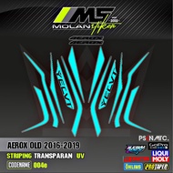 Decal Sticker Striping Variation Transparent Uv Aerox Old Aerox 155 2016-2019 Aerox V1 Aerox Gen 1 N