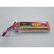 Red Lipo Battrey 5200mAh 2S 35C T Plug