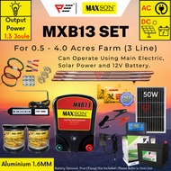Maxson MXB13 Electric Fence Set for 0.5-4.0 Acres 1.6MM Aluminium Wire Pagar Elektrik Solar Pagar El