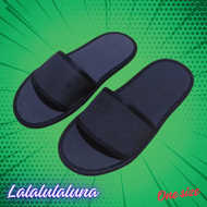 Paket Sendal hotel 5 pasang murah putih dan hitam polos tipis ketebalan 3mm anti slip ukuran dewasa