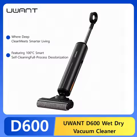 UWANT D600 Wet Dry Vacuum Cleaner 100°C Hot Water Self‑Clean 180° Lay‑Flat Floor Washer for Pet Hair