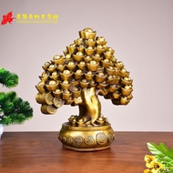 [Online+Ready Stock+new Style] Copper Money Tree Ornaments Money Tree Ingot Tree Fortune Tree Nine Turns Qiankun Cornucopia Tree Money Tree Company Furniture Living Ro