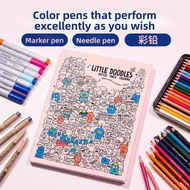 Cartoon Line Art Coloring & Doodle Book, Cartoon Coloring & Sketching Book for Relaxation 14UL
