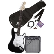 Fender Squier Affinity Series SSS Short-Scale Stratocaster Guitar Pack with Frontman 10G Amplifier - Black