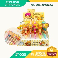 Acrylic Gel Pen Butter Catcher Cute Bear Character Clip Ballpoint Pen GP80066