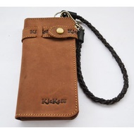 Kickers DPK01 Genuine Leather Wallet, Genuine Leather Long Wallet for Men