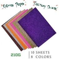 Multi-color 210gsm A4 210*297mm FSC Glitter Cardstock Holographic Card Paper