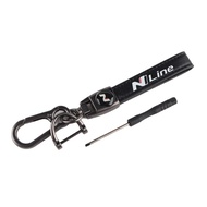PU Leather Keychain Styling Key Ring For Hyundai N Line I10 I20 I30 Tucson Sonata Elantra Veloster K